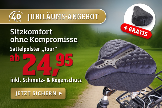 Jubiläums-Angebot Sattelpolster „Tour” - Sitzkomfort ohne Kompromisse