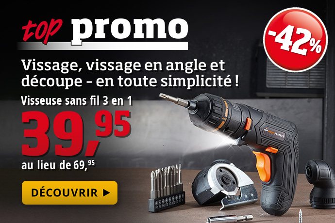 Offre spéciale - visseuse sans fil 3 en 1