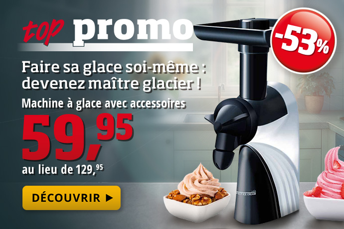 Offre spéciale - Machine à glace avec accessoires