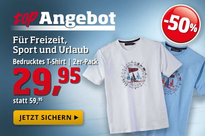 Topangebot - Bedrucktes T-Shirt 2er-Pack