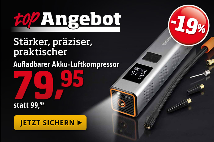 Topangebot - Aufladbarer Akku-Luftkompressor