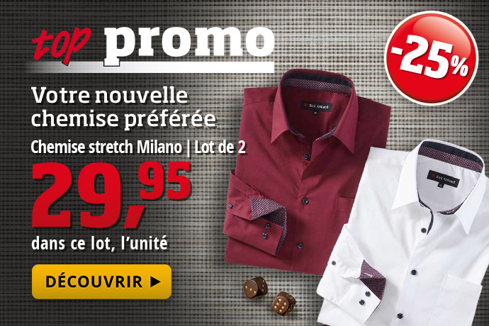 top promo - Chemise stretch Milano