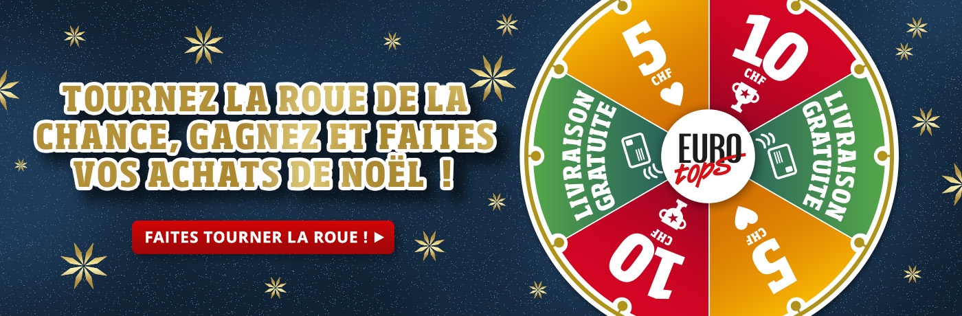 Roue de la fortune de Noël EUROtops : Tournez et gagnez