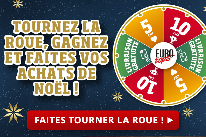 Roue de la fortune de Noël EUROtops : Tournez et gagnez
