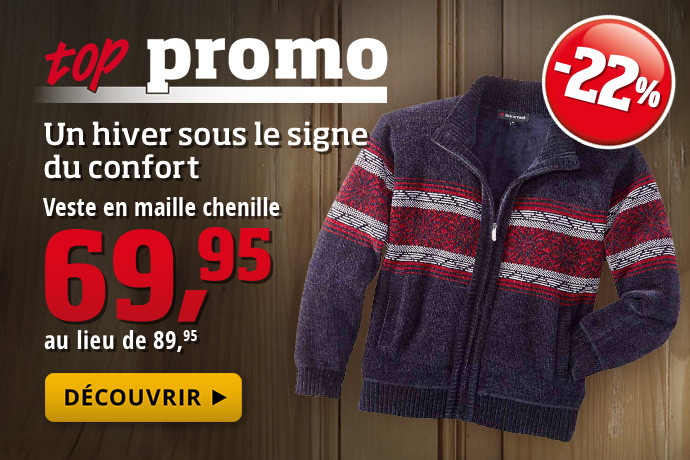 Top promo - Veste en maille chenille