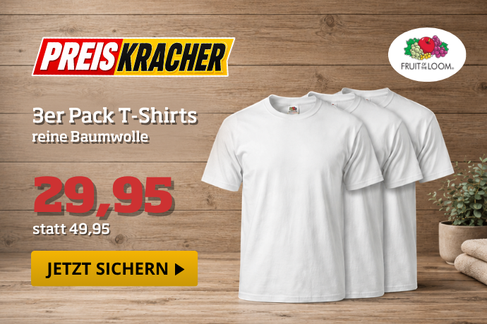 Preiskracher - 3er Pack T-Shirts