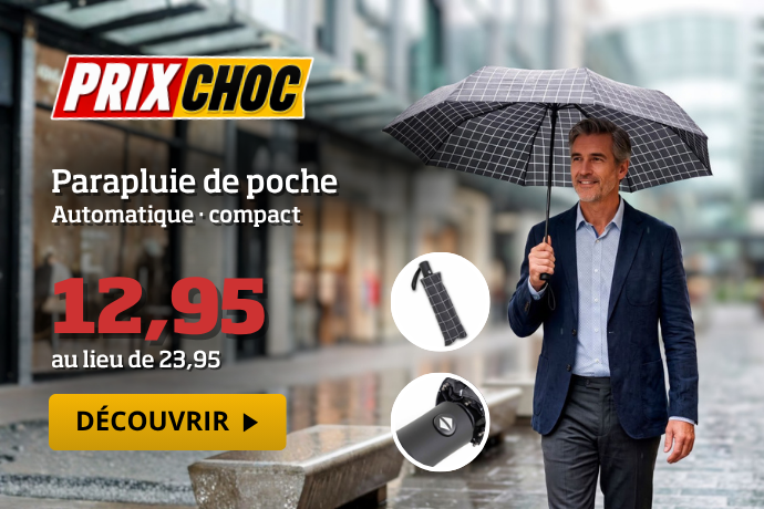 Prix choc - Parapluie de poche à ouverture automatique