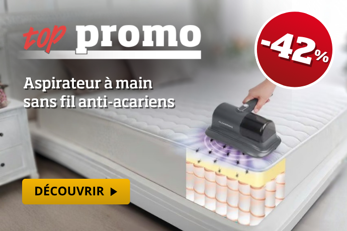 Top promo - Aspirateur à main sans fil anti-acariens