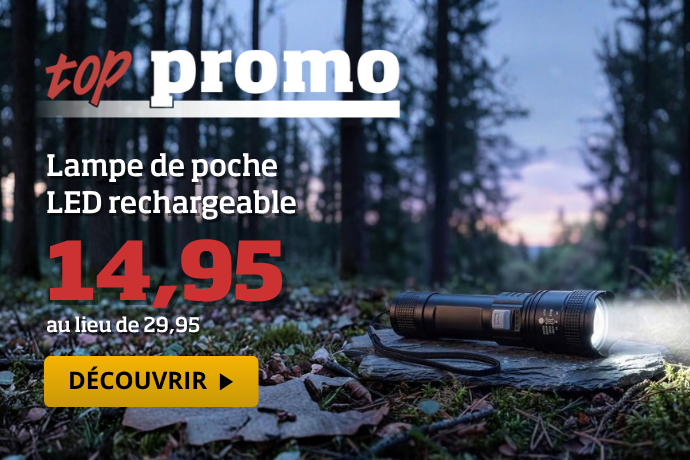 Top promo - Lampe de poche LED rechargeable