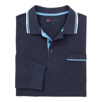 Piqué-Langarmshirt