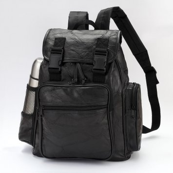 Patchwork-Rucksack aus Leder