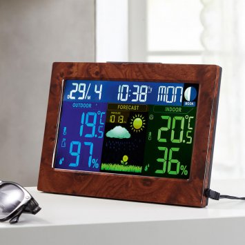 Funk-Wetterstation in Holz-Optik