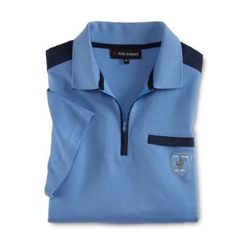 Interlock-Shirt mit Zipperkragen