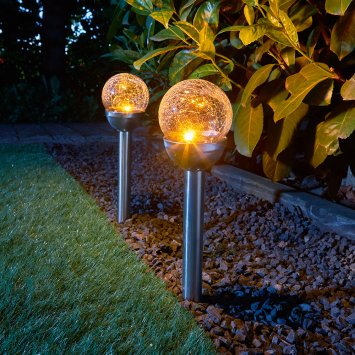 Lampes solaires en verre Lot de 2