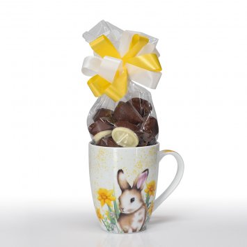 Tasse de Pâques garnie de 150 g de chocolats belges
