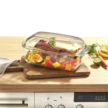 Plat en verre pour cuisson et gratin