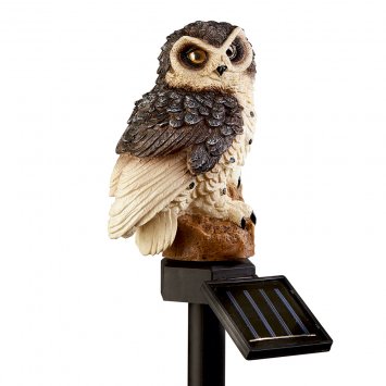 LED Solar-Eule 2er-Set