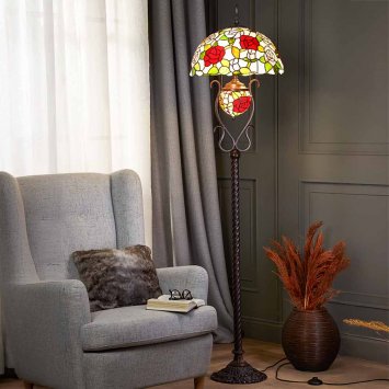 Lampadaire « Roses » style Tiffany