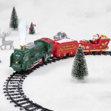 Elektronischer Weihnachtsexpress mit Rauch