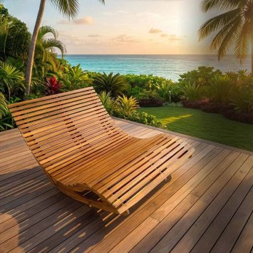 Balançoire double en acacia