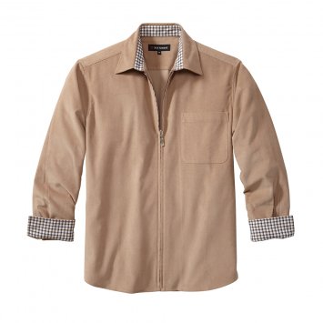 Cordhemd mit Ganzreißverschluss