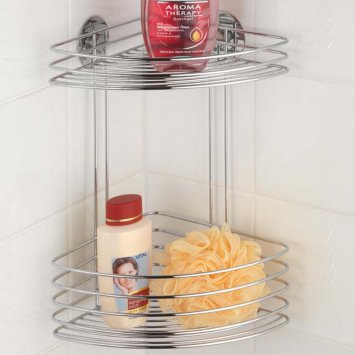 Wenko Turbo-Loc® Eckregal 2 Ablagekörbe