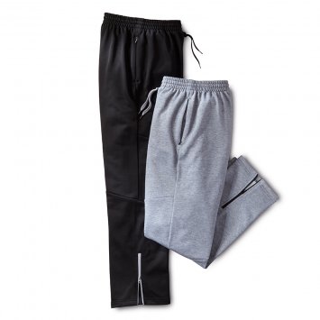 Pantalon détente zippé aux jambes Lot de 2