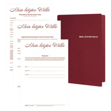 Dossier "Mes dernières volontés"