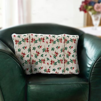 Rückenkissen, Motiv Hagebutte