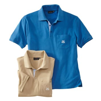 Mikrofaser-Poloshirts im 2er-Pack