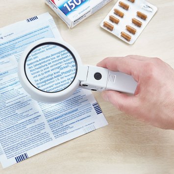 Loupe éclairante à main et à poser