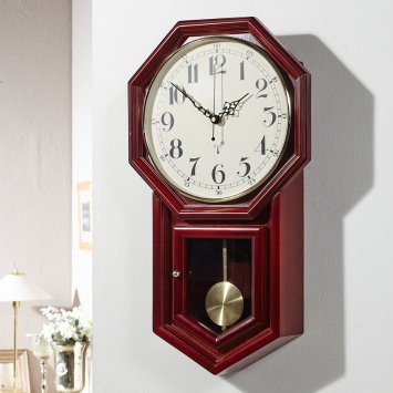 Horloge murale radio-pilotée  "Régulateur"