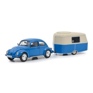 VW Käfer 1600i mit Wohnwagen