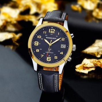 Montre radio-pilotée "Cadre d'or"