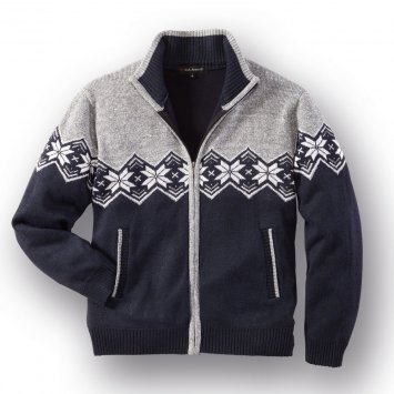 Strickjacke im Norwegerstil