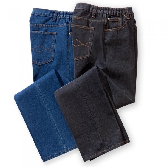 Jean à ceinture élastiquée, lot de 2 