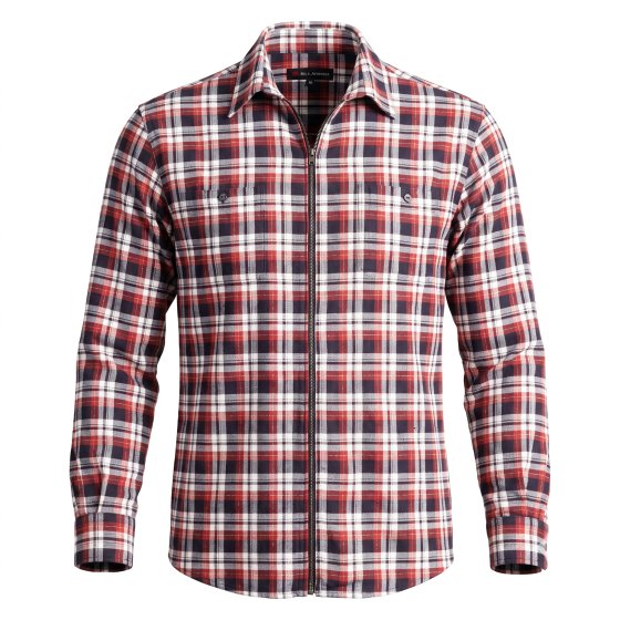 Chemise de flanelle zippée 3XL (47/48) | Rouge