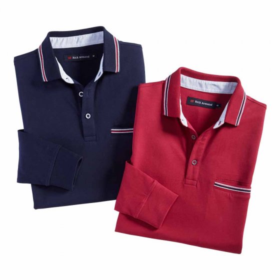 Aktuelles Poloshirt 3XL (64/66) | Dunkelrot#Marine