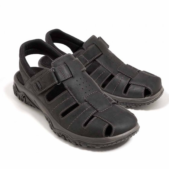 Herren Klettsandale 46 | Schwarz