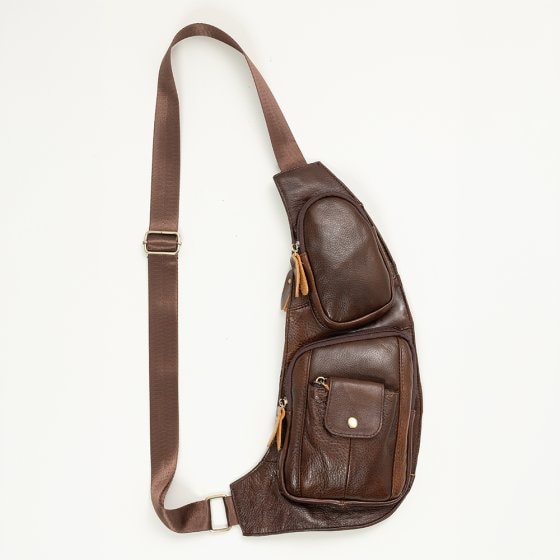 Herren Leder Cross Bag 