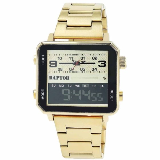 Analog-Digital-Uhr Gold