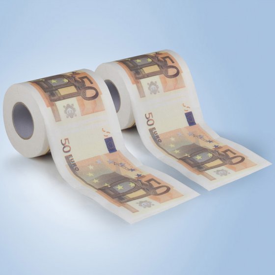 2er Set Toilettenpapier 50 €-Schein 