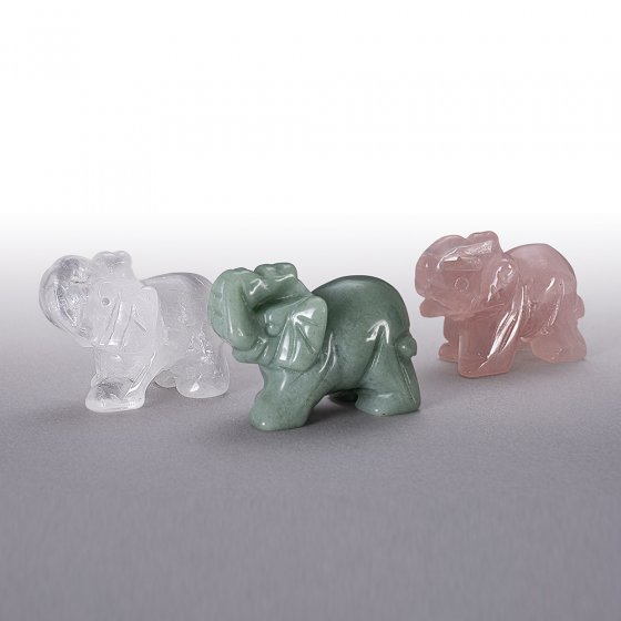 Edelstein-Elefanten-Set 