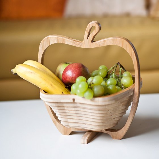 Faltbarer Obstkorb aus Bambus