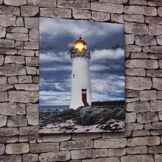 LED-Wandbild „Leuchtturm” 