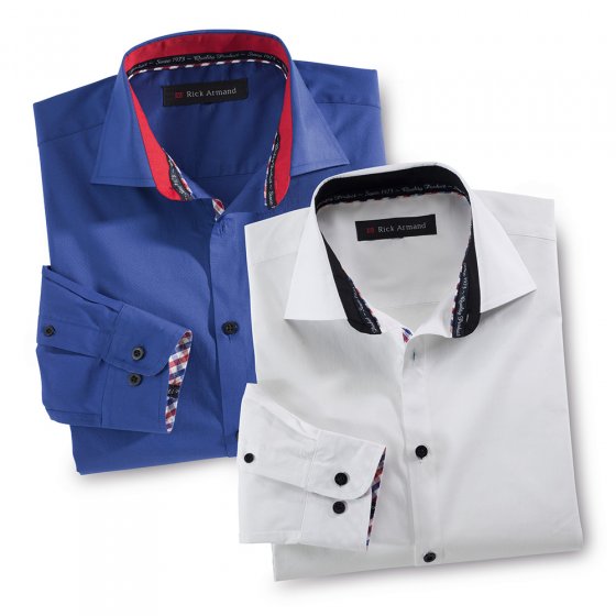 Chemise stretch  "Milano" M | Bleu roi