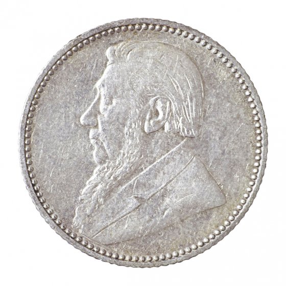 Pièce d’argent 6 Pence «Oom Krüger » 