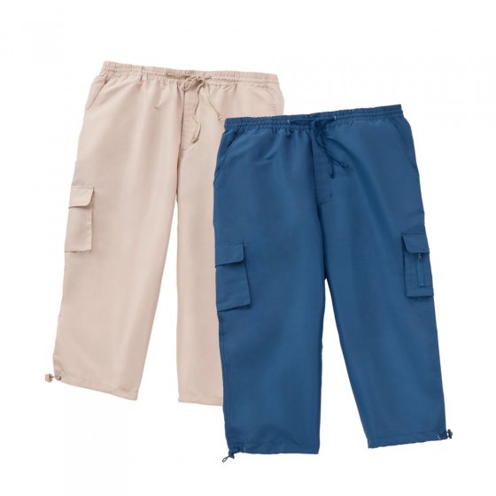 Lot de 2 pantalons 3/4 en microfibre « Travel » 