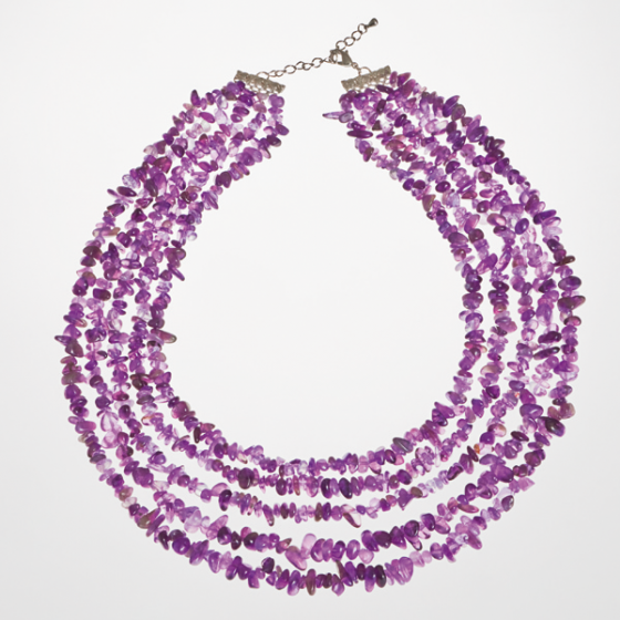 5-reihiges Amethyst-Collier 