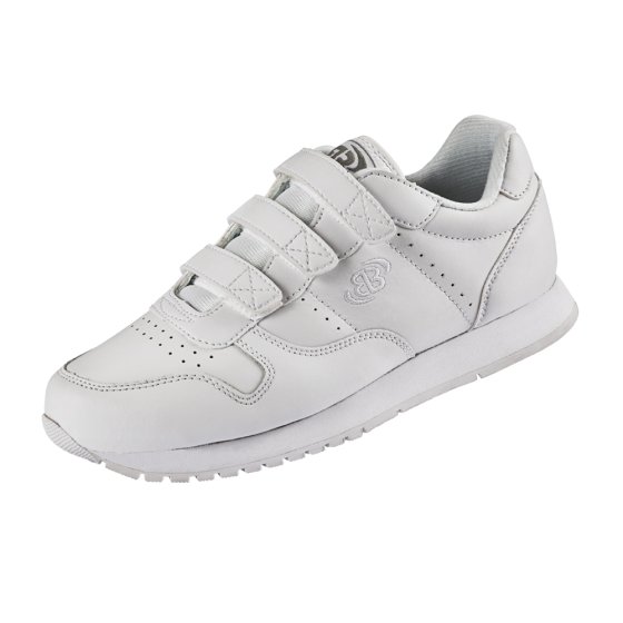 Ledersportschuh mit Klettverschluss 47 | Weiß